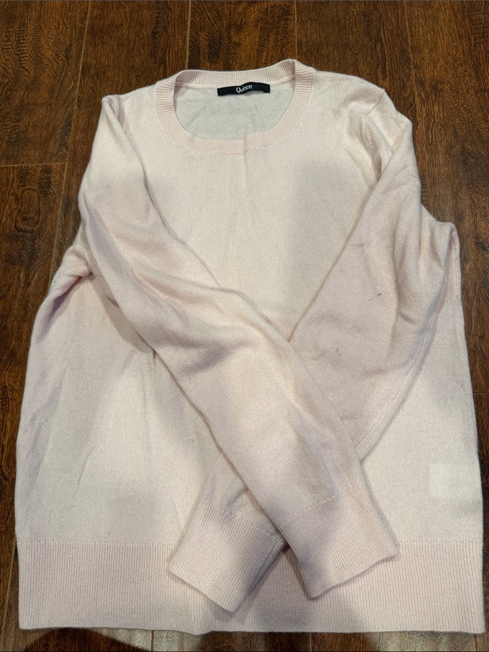 Quince Pale Pink Crewneck Sweater